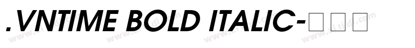 .VnTime Bold Italic字体转换
